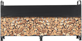 12 Ft Firewood Rack Outdoor, Firewood Rack With Anti-Rust Coating and Waterproof Cover