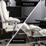 Office Chair with Foot Rest - High Back Executive Chair with Padded Linkage Armrests,