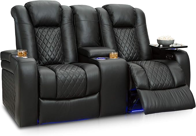 Anthem Home Theater Seating Living Room - Italian Leather - Power Recline Loveseat