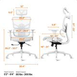 Prestige Ergonomic Office Chair - Height Adjustable Backrest Lumbar Support,