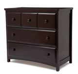 3 Drawer Dresser with Interlocking Drawers, Dark Chocolate