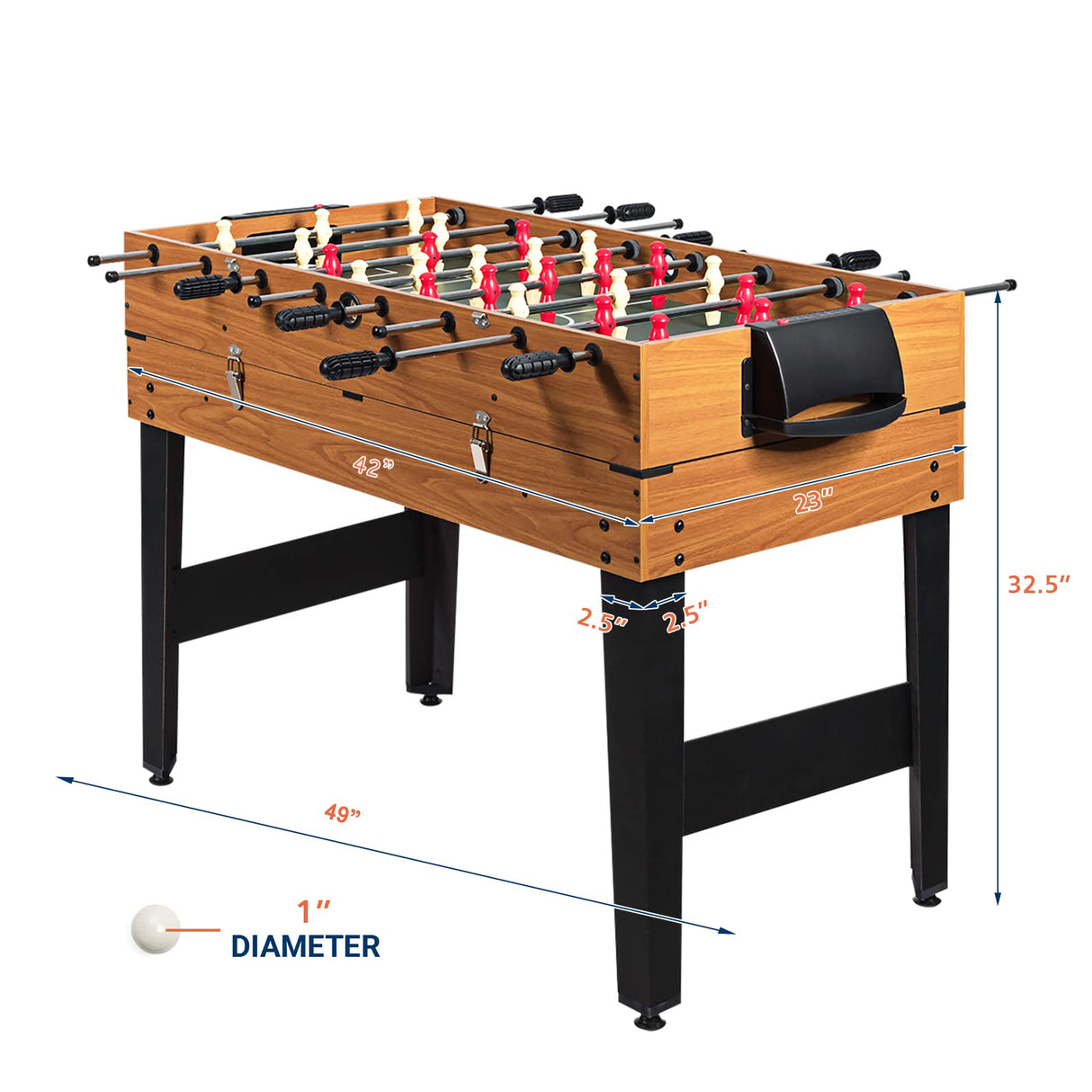 3 in 1 Game Table, 49 in Multi Game Table with Foosball Hockey & Billiards