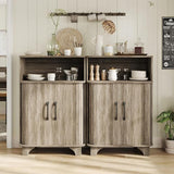 Storage Cabinet, Farmhouse Storage Cabinet with 2 Doors and Open Drawer