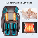 Zero Gravity Massage Chair, Voice Control Full Body Airbag Massage Recliner