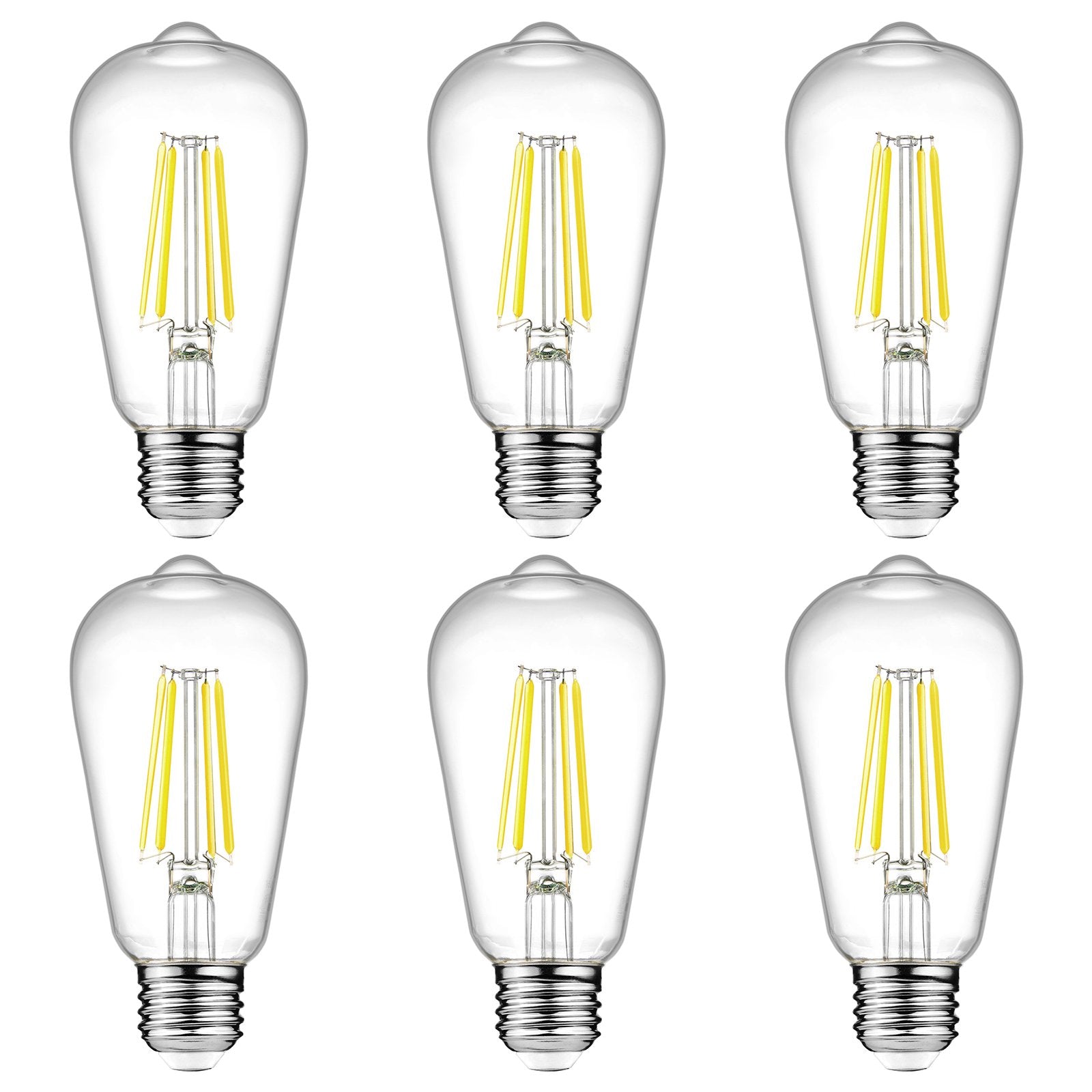 Vintage LED Edison Bulbs, 6W, Equivalent 60W, High Brightness Daylight