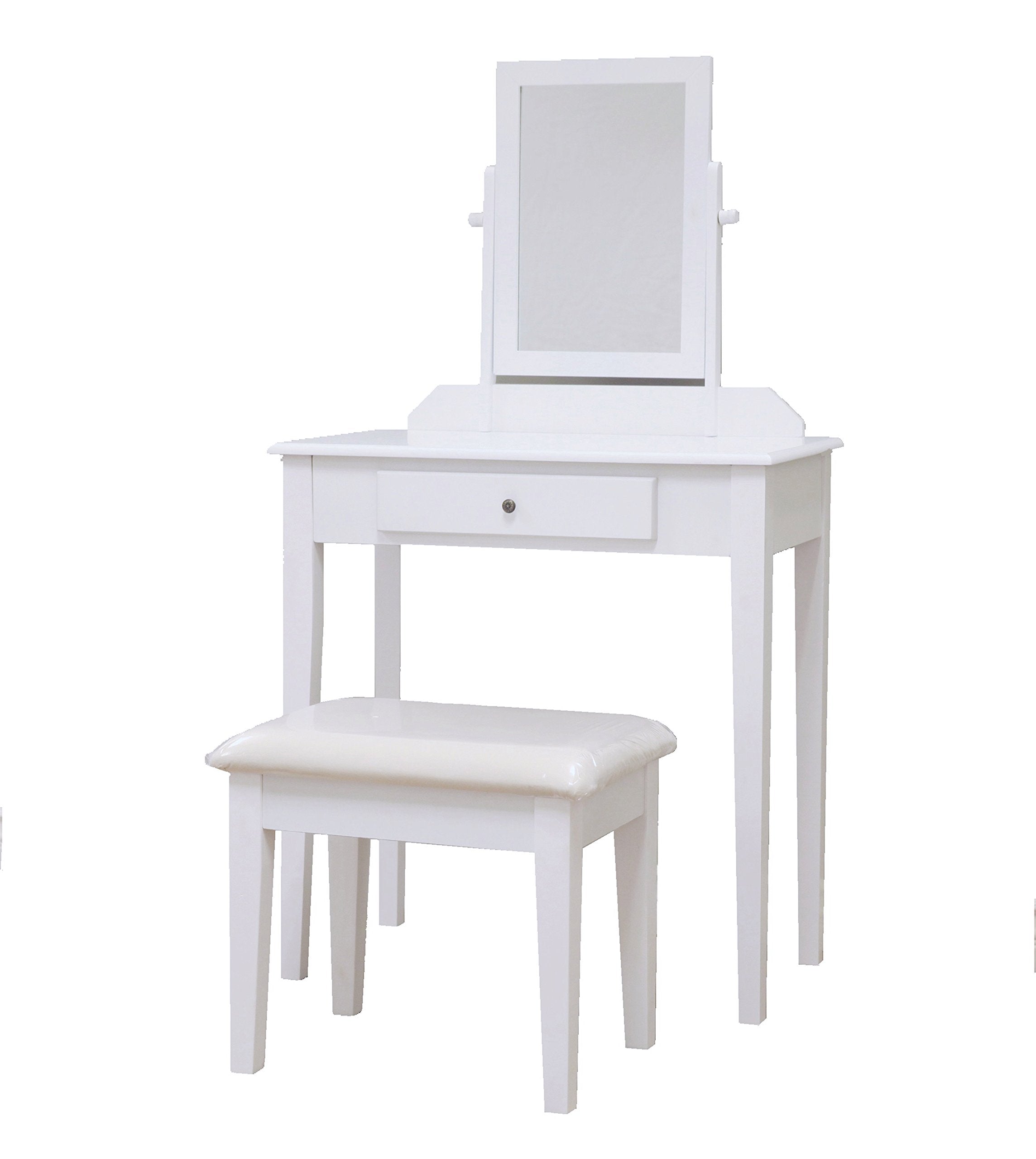 Vanity Set, One Mirror, White
