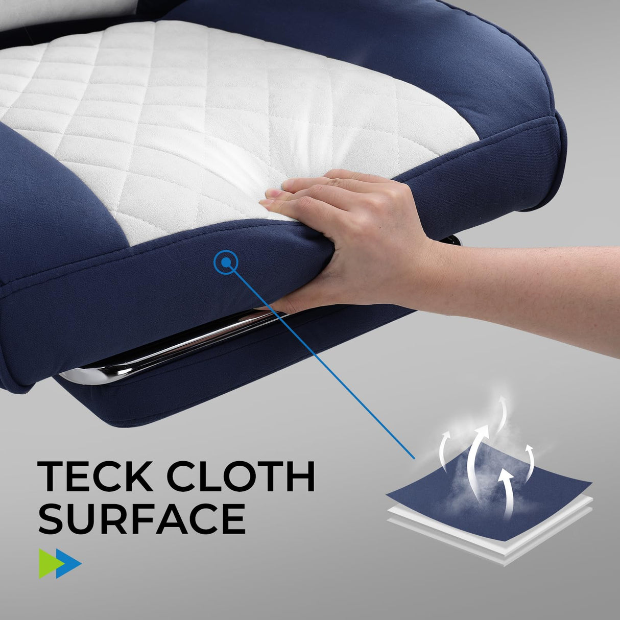 Ergonomic Gaming Chair with Pocket Spring Lumbar Support and Footrest