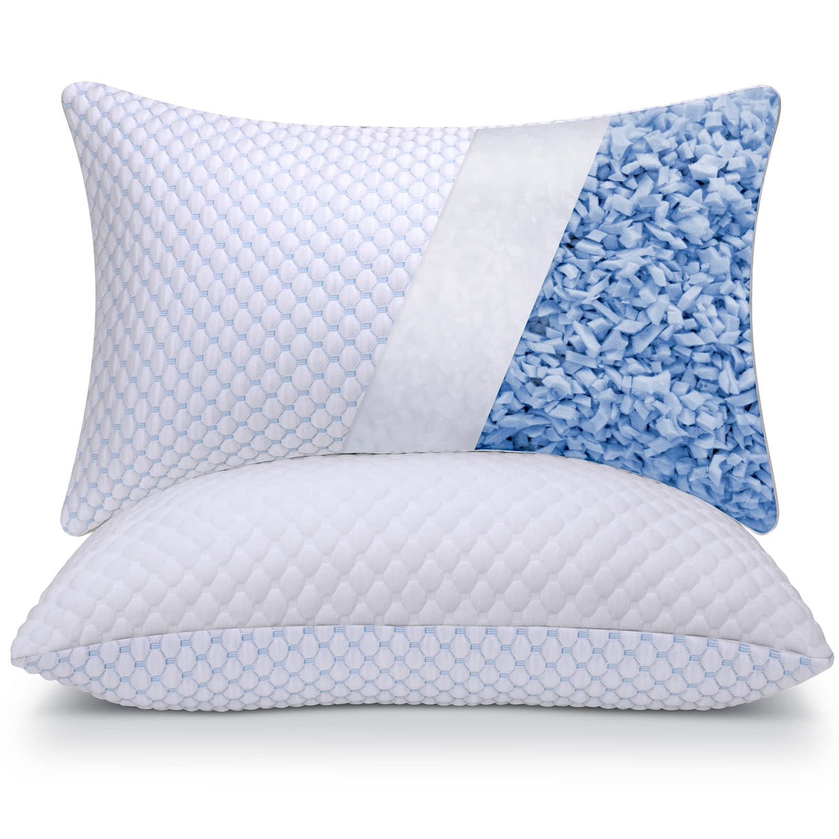 Shredded Memory Foam Pillows King Size Set of 2