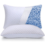 Shredded Memory Foam Pillows Queen Size Set of 2, Cooling Pillows for Sleeping 2 Pack