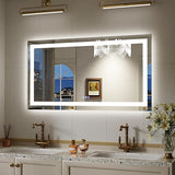 LED Bathroom Mirror 36x24 with Anti-Fog & Dimmable Lighting