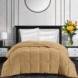 Taupe 1 PC Stitched Comforter-500 GSM Fill Power Premium Cotton Lightweight Twin-XL (68'' x 90'')