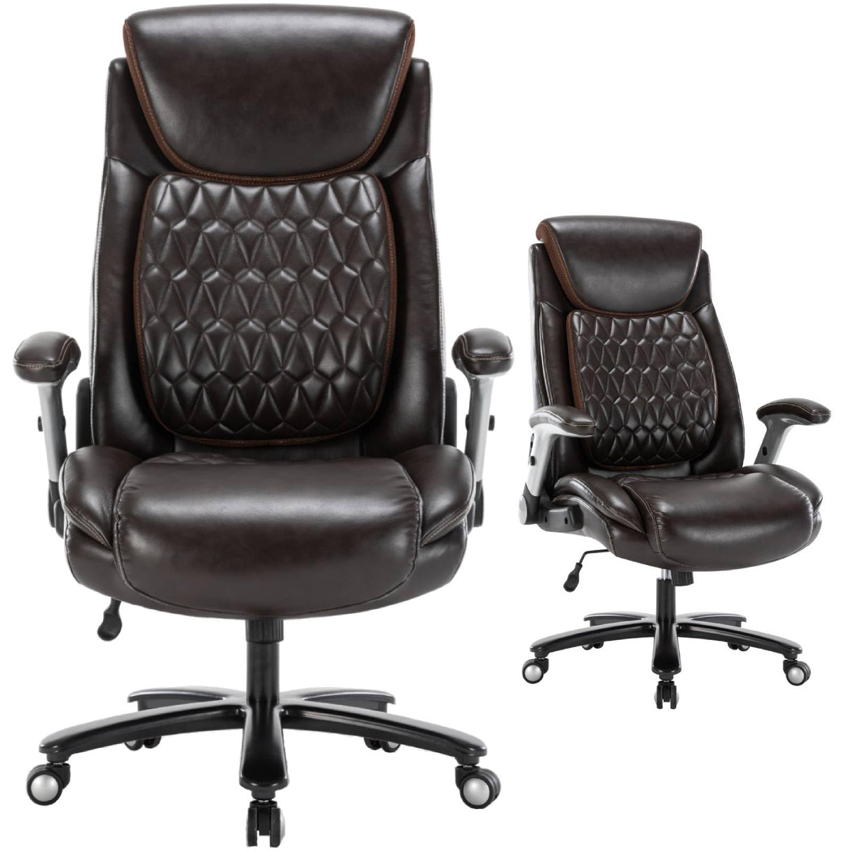 Big and Tall 400lbs Executive Office Chair, Luxury Pu Leather Home Desk Chair