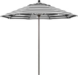 California Umbrella Venture Series Push Open Commercial Patio Umbrella, 9' Round, Sunbrella, ALTO908117-5416, Aruba