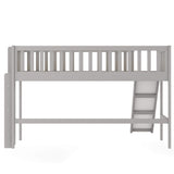 Twin Loft Bed with Slide,Wood Loft Bed Low Profile for Boys Girls, Built-in Ladder