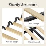 Queen Bed Frame with Velvet Upholstered Headboard