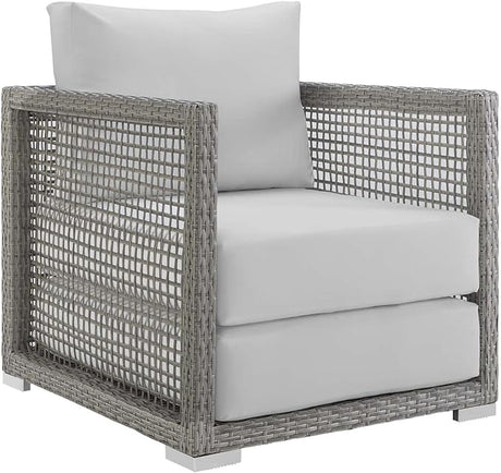 EEI-2924 Aura Wicker Rattan Outdoor Patio 52" Loveseat