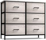 Dresser with 6 Faux Wood Drawers - Chest Organizer Unit with Steel Frame 9