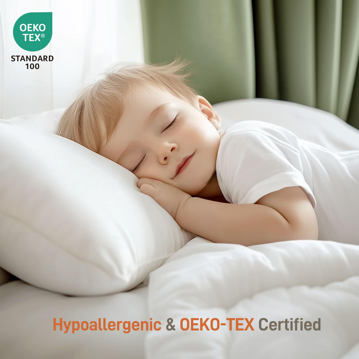 Hypoallergenic Bamboo Viscose Shell, Soft King Size Bed Pillow with Down Alternative Filling, Oeko-Tex Certified, Luxury Hotel Quality for Back, Stomach and Side Sleepers