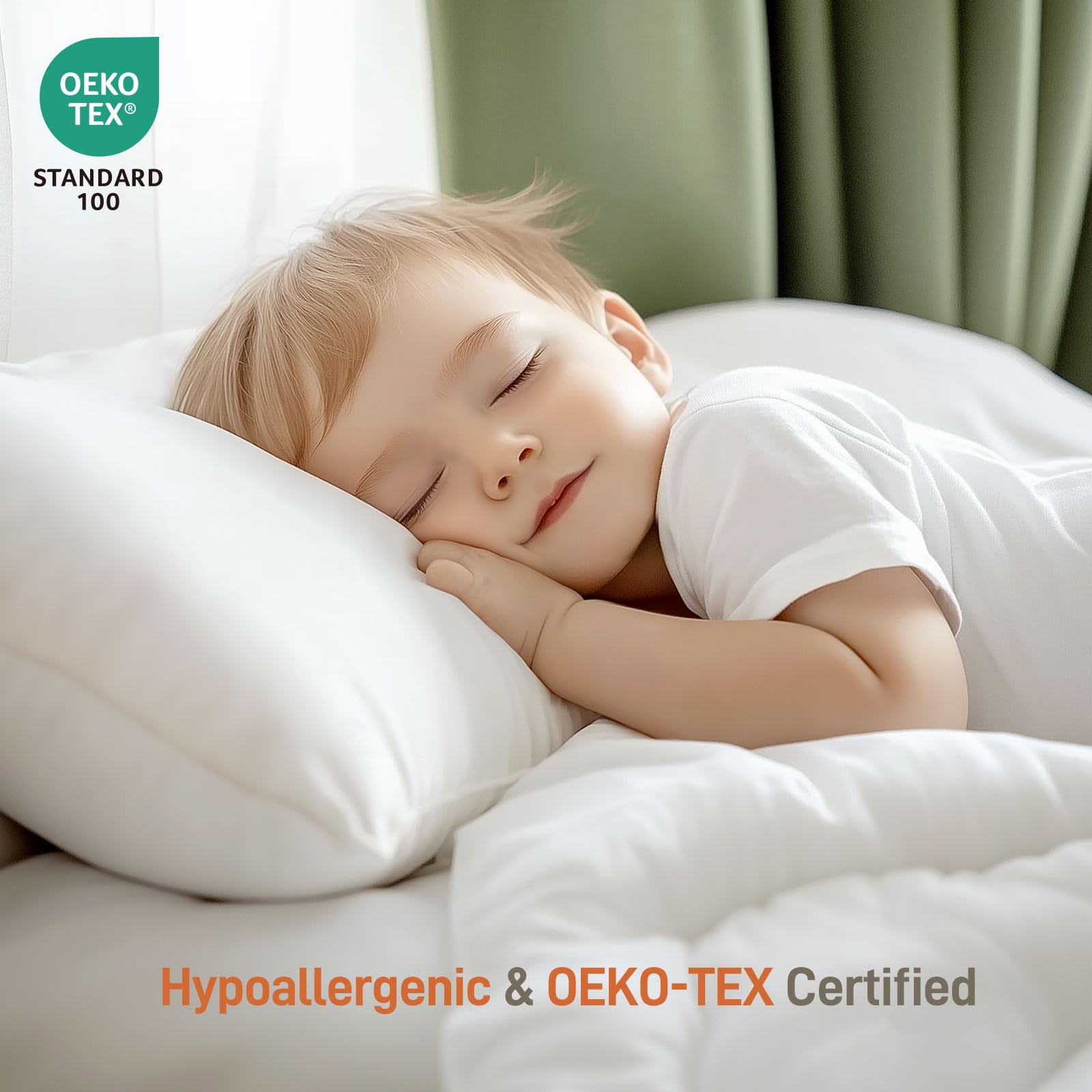 Hypoallergenic Bamboo Viscose Shell, Soft King Size Bed Pillow with Down Alternative Filling, Oeko-Tex Certified, Luxury Hotel Quality for Back, Stomach and Side Sleepers