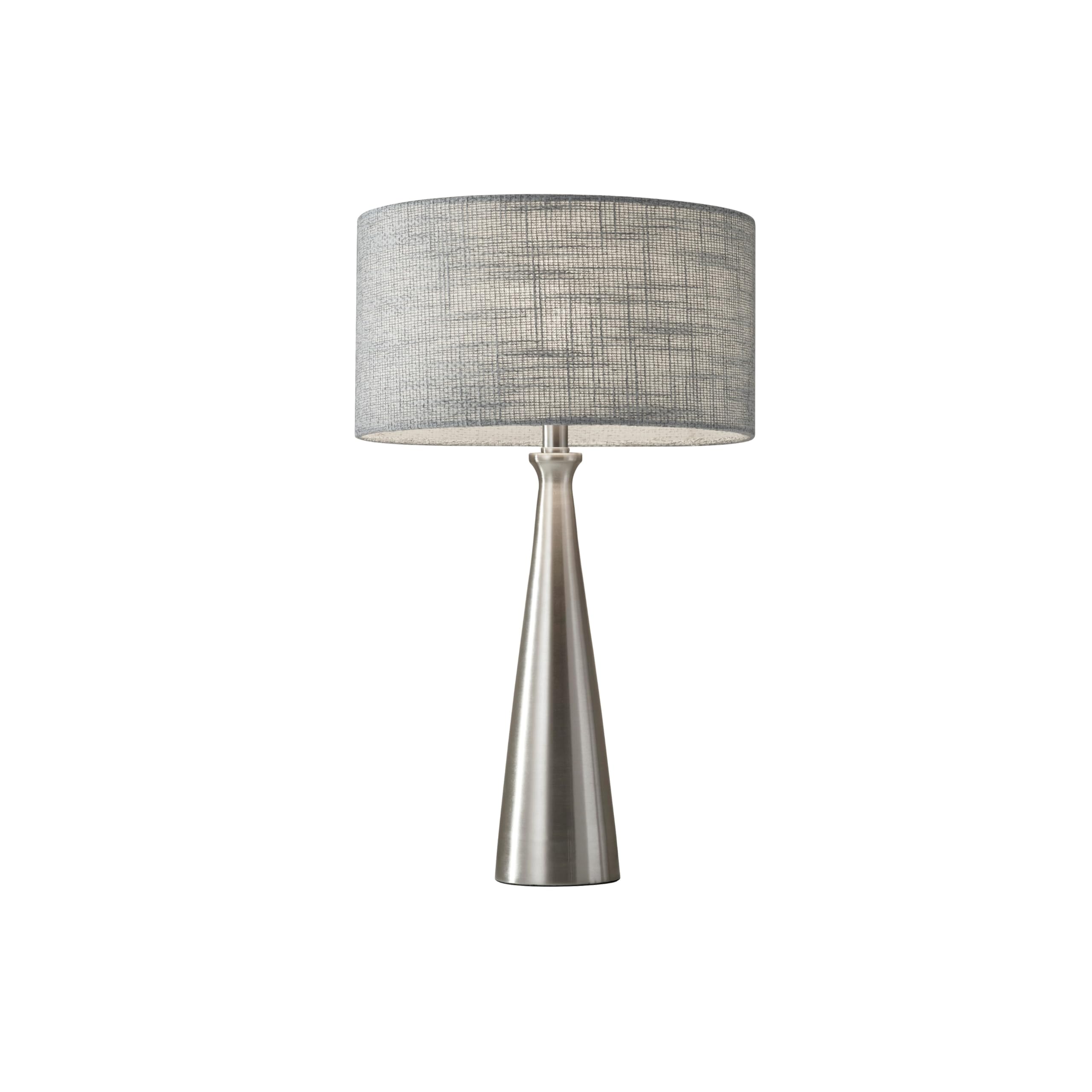 Linda 21.5" Table Lamp - Black Finish with Textured Fabric Shade