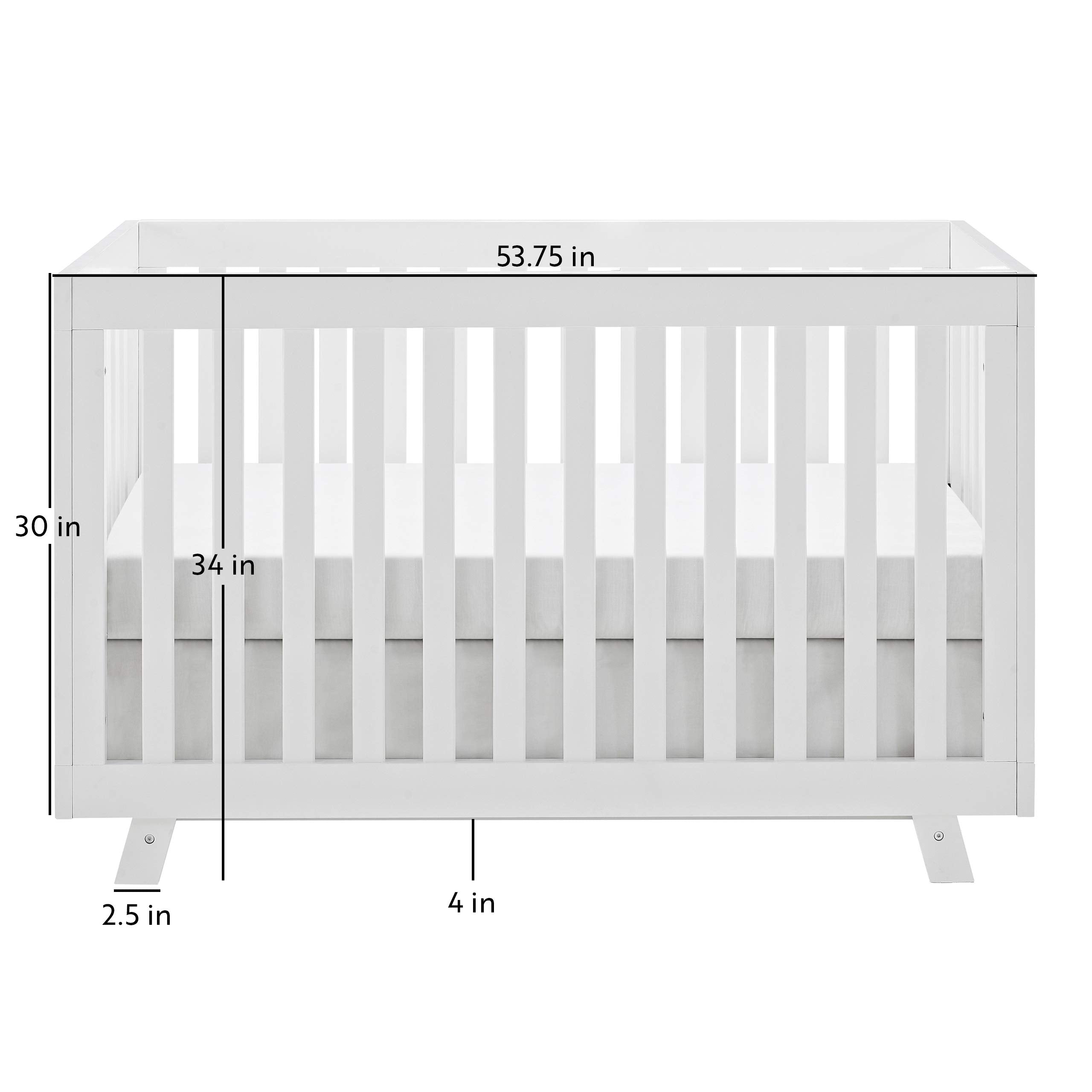 Beckett Convertible Crib (White) – Converts from Baby Crib to Toddler Bed and Daybed,