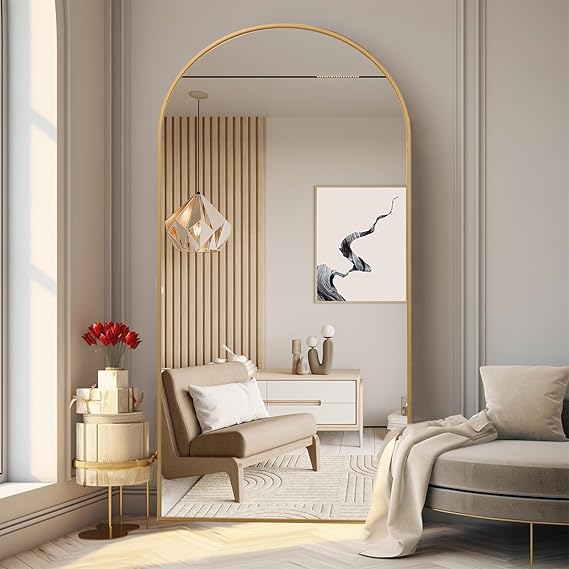Arched Full Length Mirror, Oversized Floor Mirror