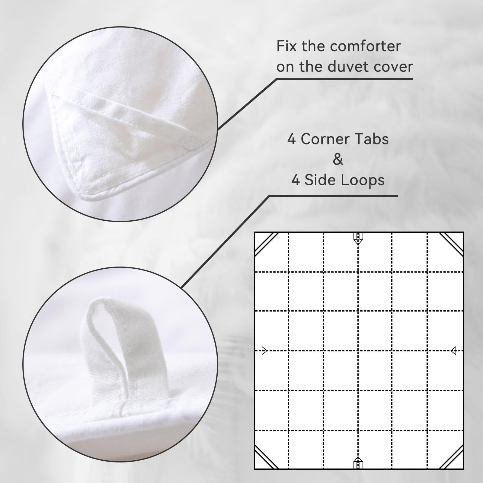 Goose Feather Down Comforter Cal King Size,Hotel Style Bedding Comforter,750+ Fill