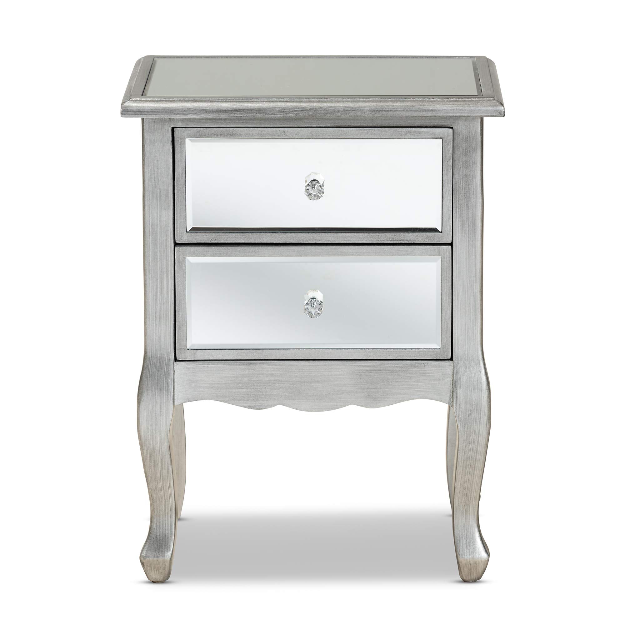 Nightstands, Silver/Mirror