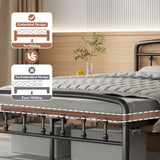 Queen Platform Bed Frame with Headboard - Heavy Duty Metal Bed Frame