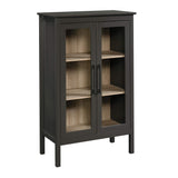 Anda Norr Display Pantry cabinets, L: 31.77" x W: 16.02" x H: 50.2", Slate Gray Finish