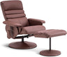 Reclining Chair with Massage, 360 Swivel Living Room Chair Faux Leather