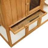 63" Outdoor Chicken Coop Wooden, Chicken Cage