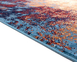 Modern Splatter Abstract Area Rug - Blue 8x10