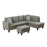 Convertible Sectional Sofa with Storage Ottoman,Upholstered L Shaped