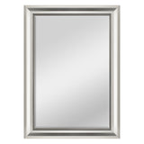 24x36 Inch Beaded Rectangular Wall Mirror, 30.25x42.25 Inch Overall Size