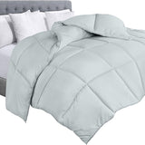 Comforter Duvet Insert, Quilted Comforter with Corner Tabs, Box Stitched Down Alternative Comforter Queen (White)