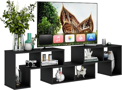 3 Pieces Console TV Stand, Free-Combination Entertainment Center for 50 55 60 65 Inch Tv