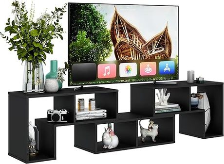 3 Pieces Console TV Stand, Free-Combination Entertainment Center for 50 55 60 65 Inch Tv