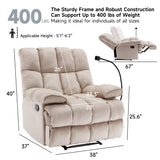 Oversized Recliner Chair, Big Mans Recliner Chairs for Adults 400lbs, Wide Recliners