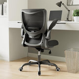 Office Chair, Ergonomic Desk Chair with Adjustable Lumbar Support and Flip up Armrest