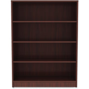 Lorell Mahogany Laminate Bookcase, 48" x 36" x 12"