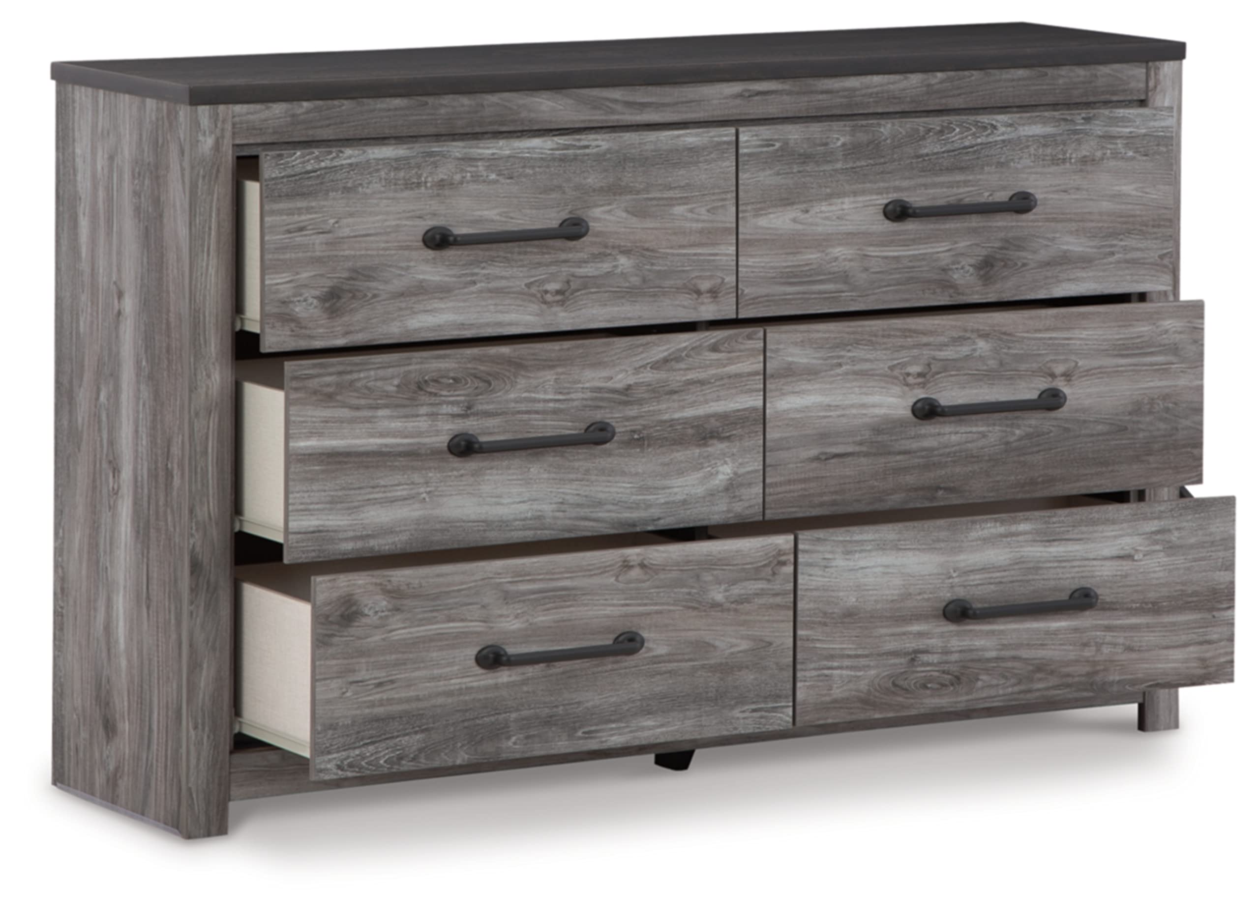 Bronyan Contemporary 6 Drawer Dresser, Gray