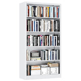 Bookshelf,White Metal Bookshelves,33" Wide Open Bookcase