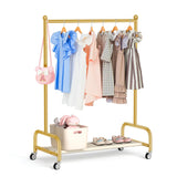 Kids Dress Up Rack with Wheels, Metal Small Kids Clothing Rack for Hanging Clothes