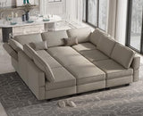 Modular Velvet Sectional Sofa with Chaise Lounge Sectional Sleeper Sofa