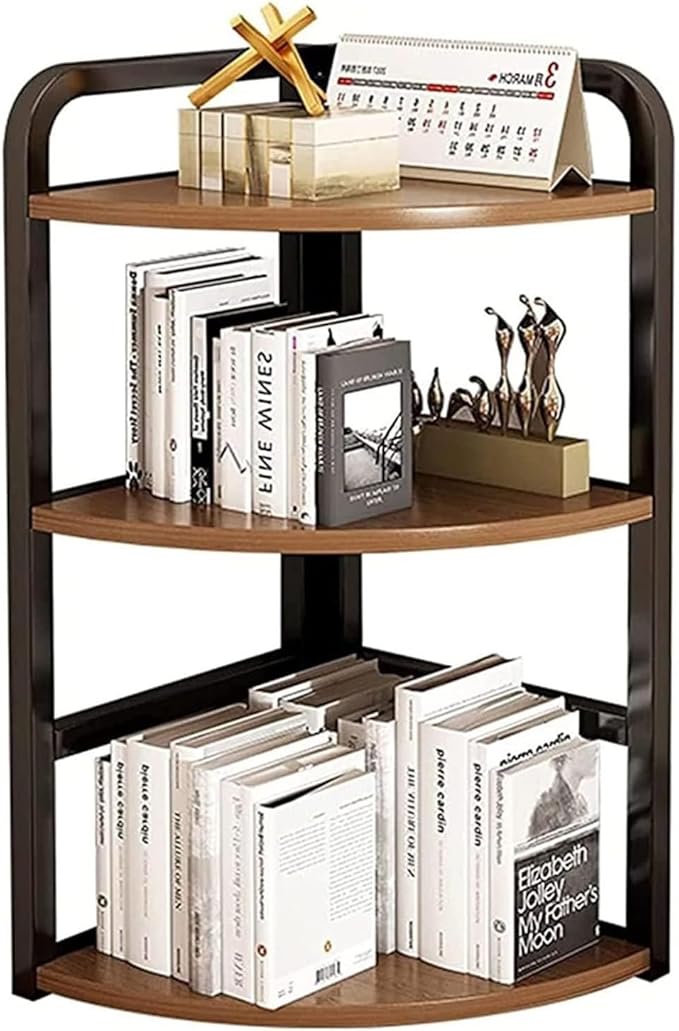 Front Door Awning ktop Bookshelf Office Storage Rack 3-Tier Wrought Iron ktop Bookshelf, ktop Bookshelf Storage Organizer, Freestanding Co Display Shelf JXB