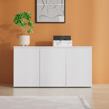 Buffet Cabinet with Storage, Coffee Bar Cabinet with 3 Doors and Adjustable Shelf, Kitchen Buffet Sideboard for Living Room, Kitchen, 47.15" L x 24.65" H x 15.75" W, White