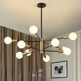 Modern Sputnik Chandelier - 6 Light Chandelier Light Fixture Height