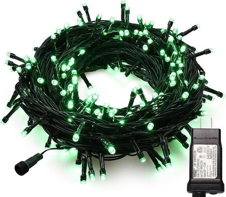 33FT 100 LEDs String Lights,Green Wire Waterproof Fairy Lights 8 Modes 30V UL Certified