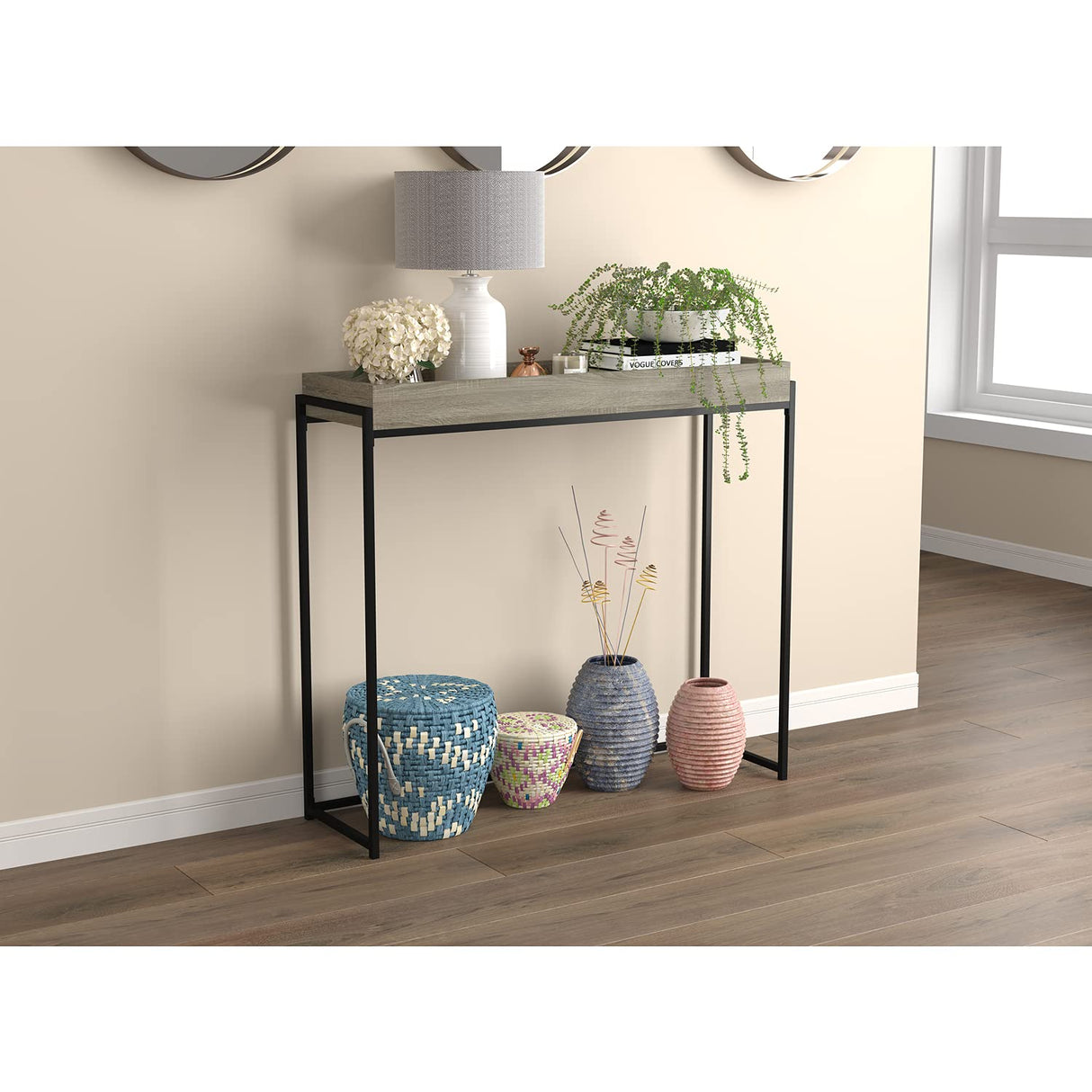 Console Table, Dark Taupe